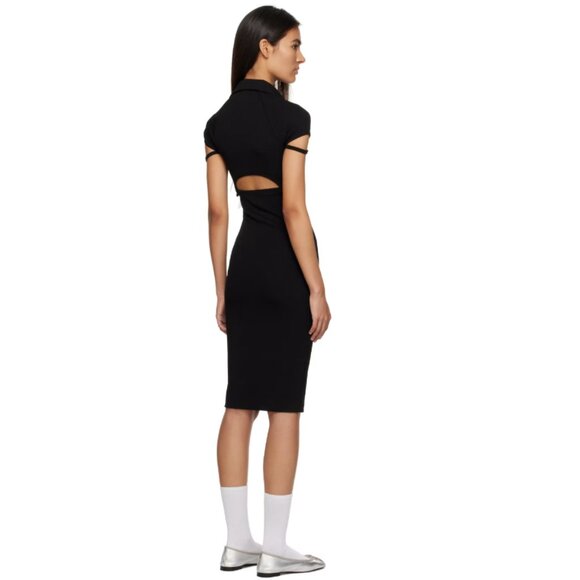 Helmut Lang Black Cutout Midi Dress - Picture 3 of 3